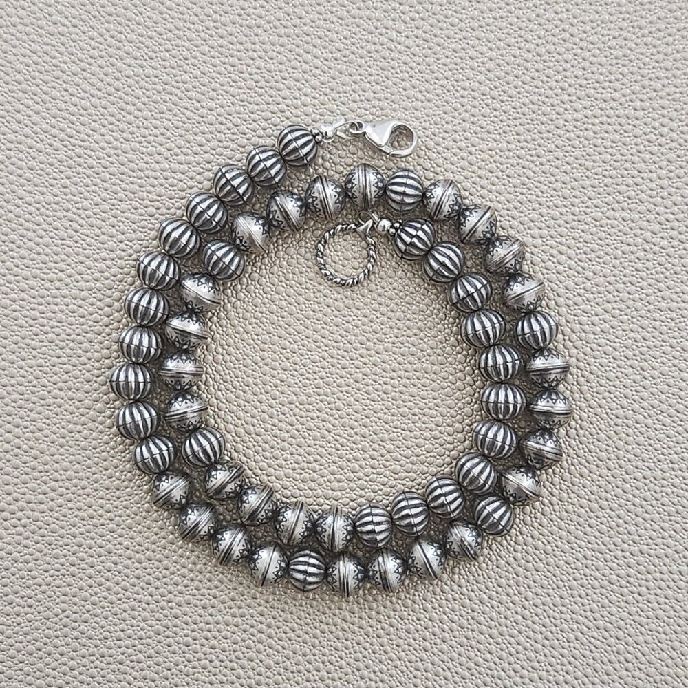 NECKLACE SOUTHWEST 925 SILVER BEADS.